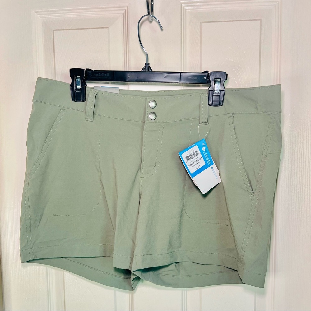 Columbia Women’s Green Saturday Trail Shorts 5” Inseam Omni-Shield Sz 14 RN69724 - Picture 4 of 11